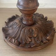 Antique carved wooden lamp 67cm