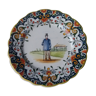 Assiette de Lisieux motif fermier de 26 cm de diamètre