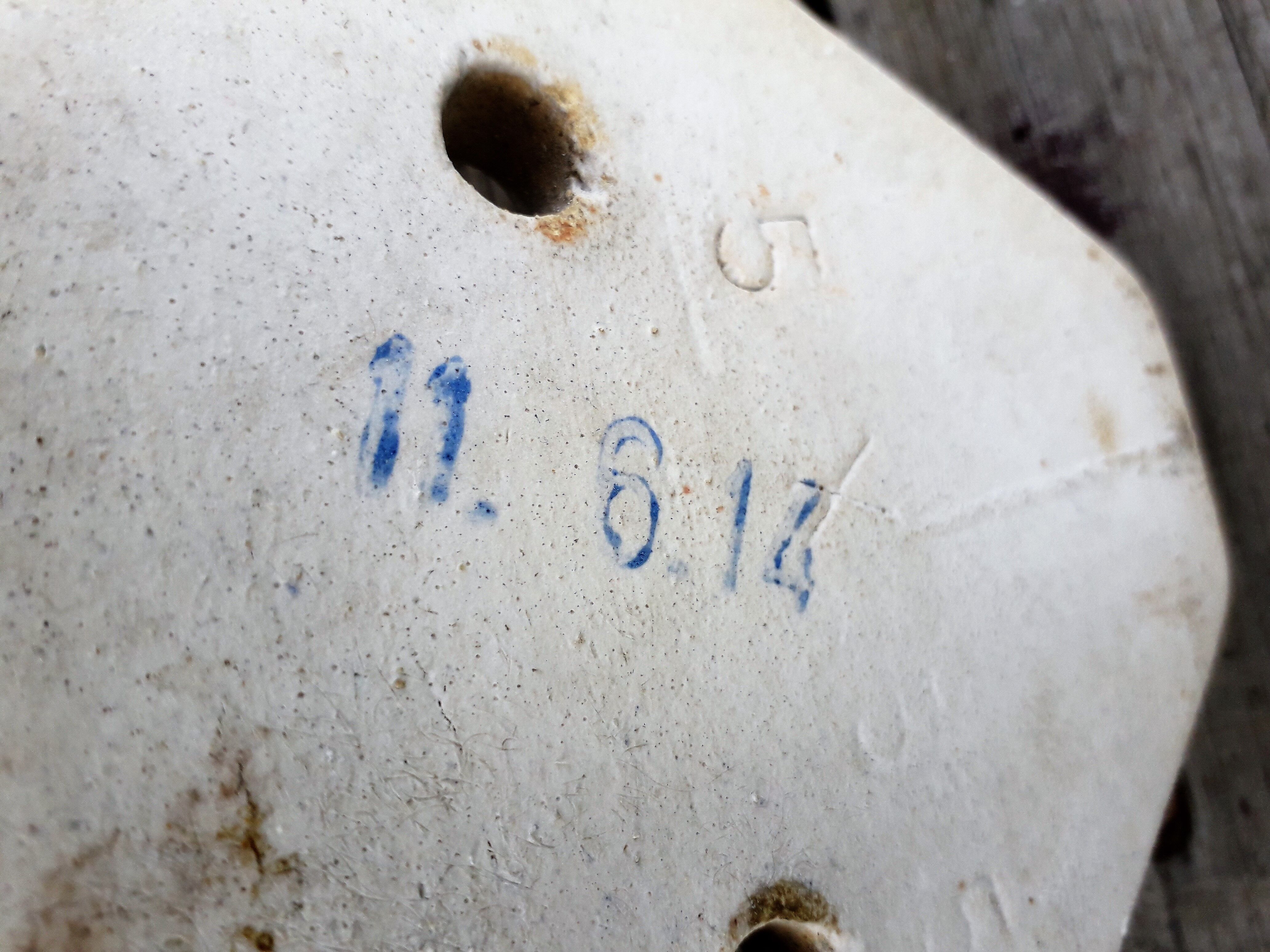 White ceramic shelf 1914 - 60x15cm