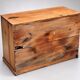 Commode basse ancienne en pin – 2 grands tiroirs