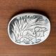 Vintage Canadian metal bowl with beaver decoration by Hoselton.