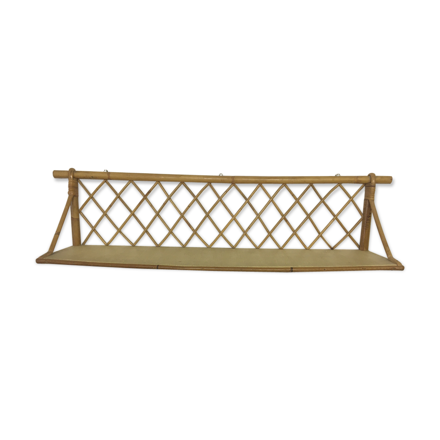 Wall shelf in rattan 50s