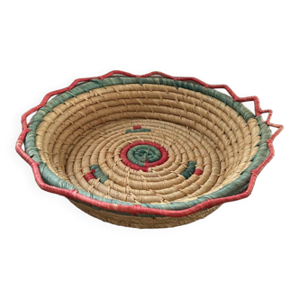 Tricolor ethnic style basket