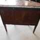 Chest of drawers half moon in marquetry 2 drawers marble top late nineteenth century