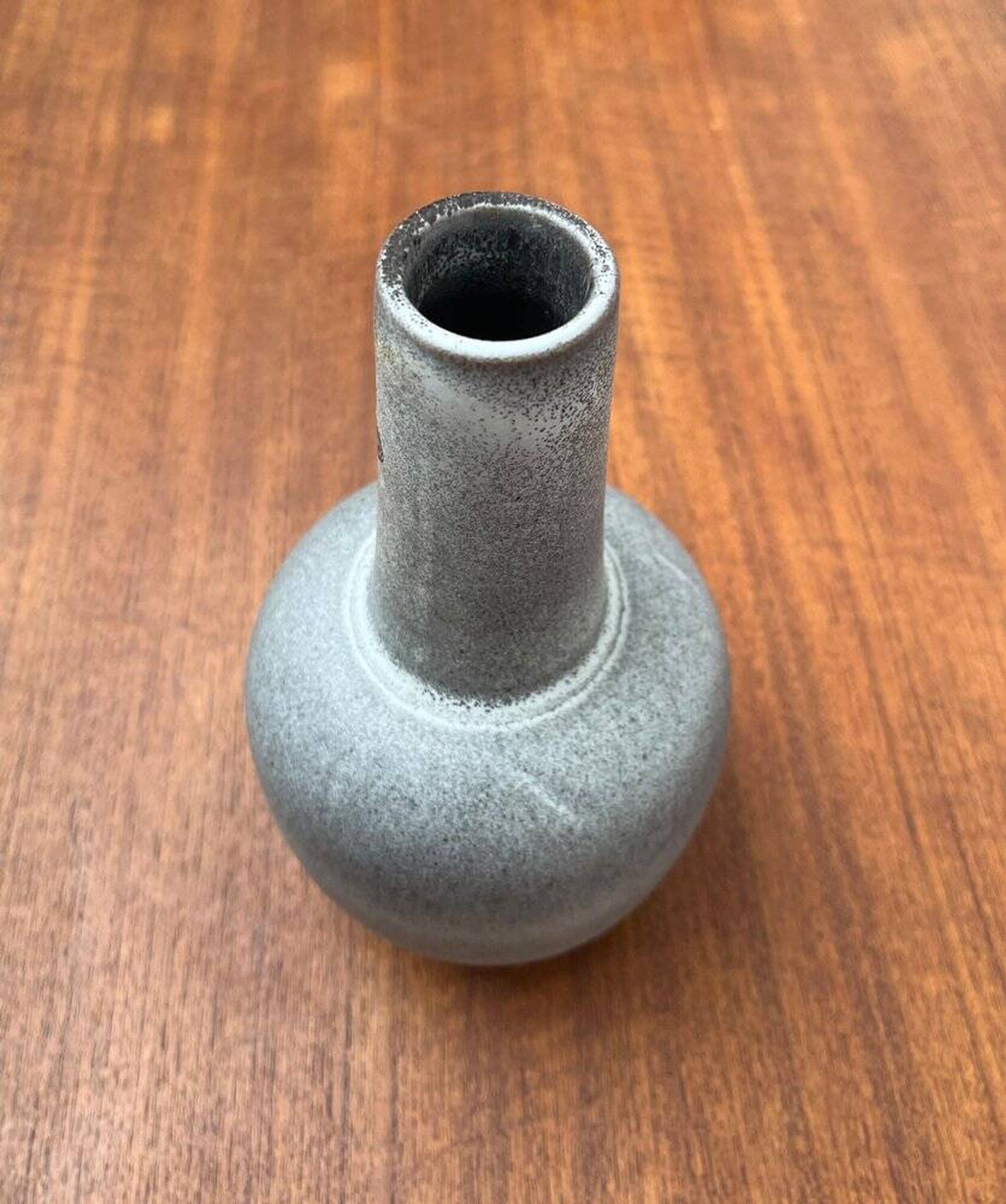 Minimalist pottery vase from a mid-century German workshop by Fritz Van Daalen, 1960s.