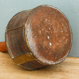 Old terracotta and brass bottle