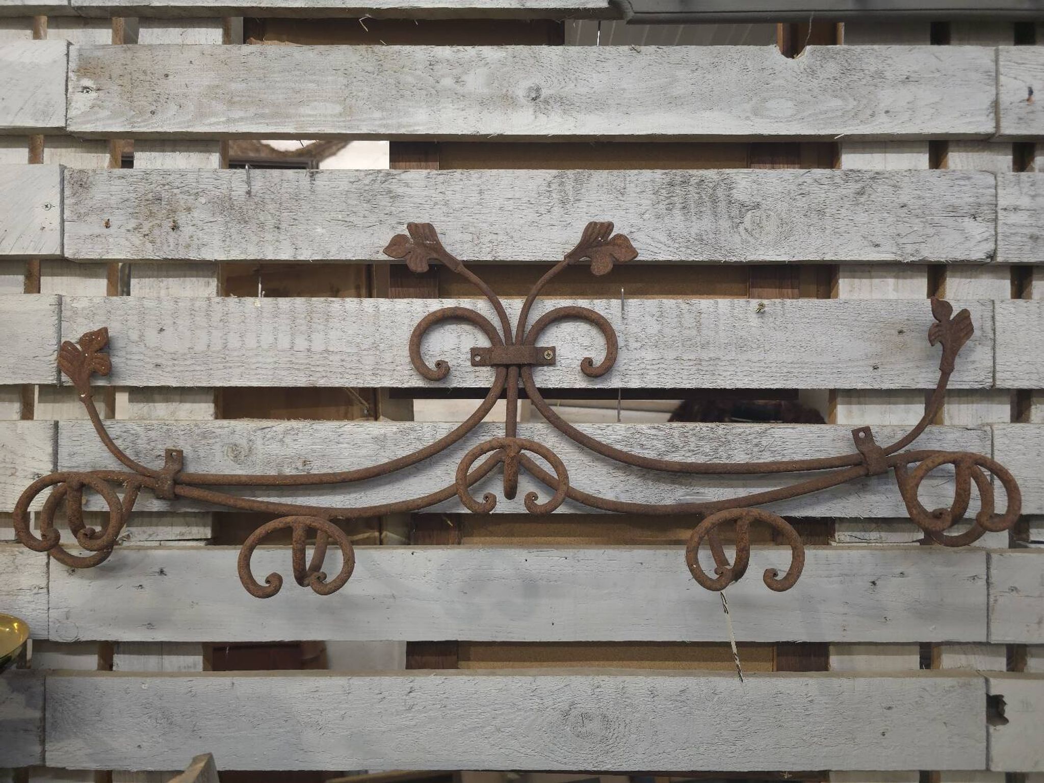 Wrought iron coat rack with 5 hooks