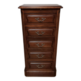 Chiffonnier 5 tiroirs en merisier