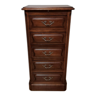 Chiffonnier 5 tiroirs en merisier