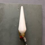 Stil Novo Opaline Glass and Brass Sconces, 1950s, Italy - Set of 2