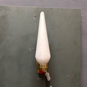 Stil Novo Opaline Glass and Brass Sconces, 1950s, Italy - Set of 2