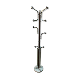 Vintage metal coat rack and marble foot circa 1970