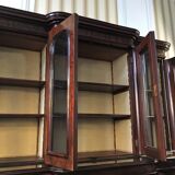 Stamped Victorian bookcase Wylie & Lochhead mahogany end XIX
