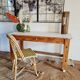 Table d'atelier bureau de métier en bois 1 tiroir plateau blanc