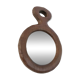 Solid wood mirror carved with a chisel, free form, 1960s.