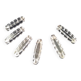 6 antique moulded glass knife rests