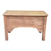 Renovated vintage baker's dough trough in solid oak from the 19th century.