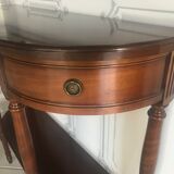 Half moon console in cherry tree
