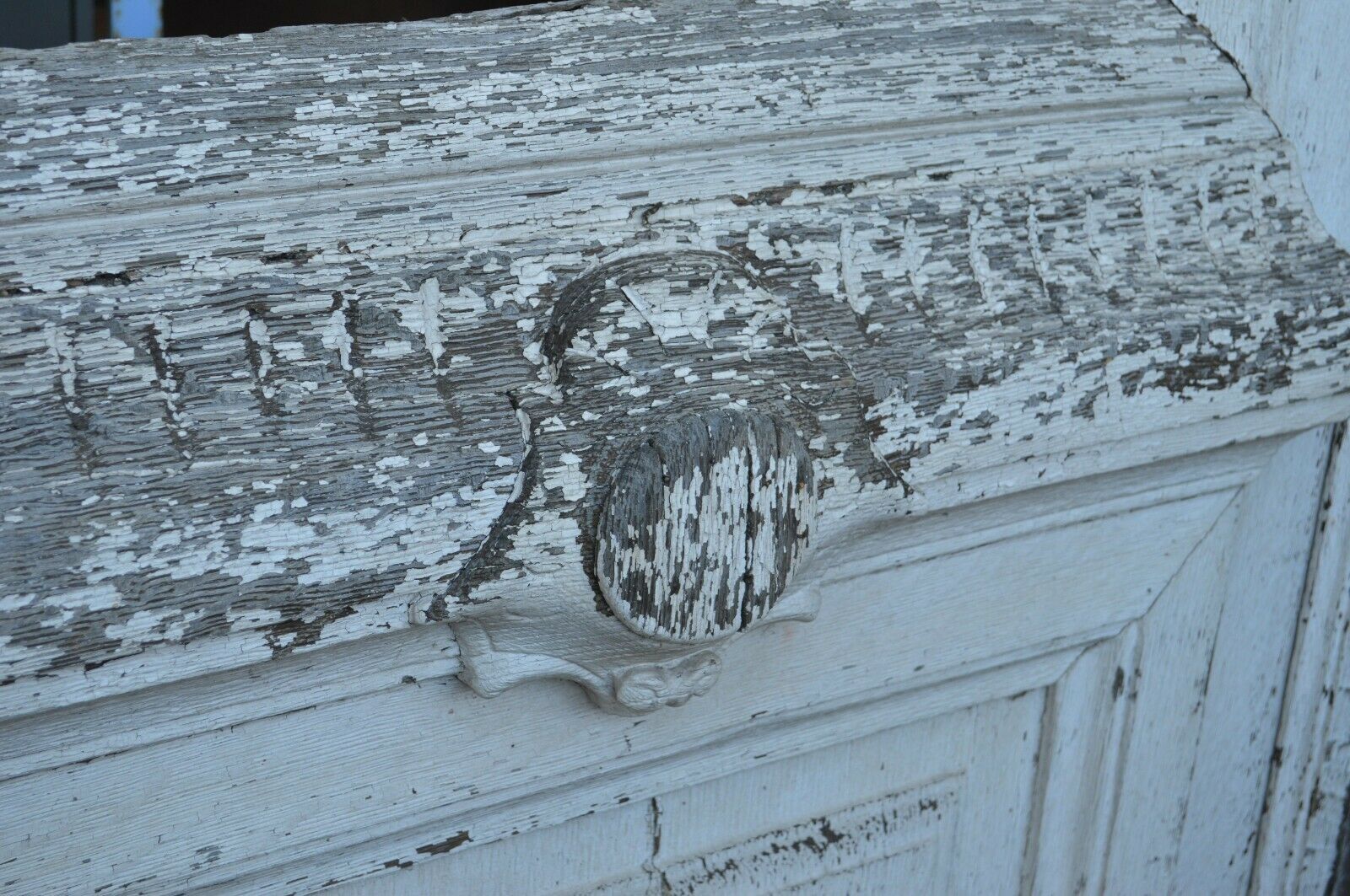 double oak entrance door with its frame