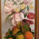 Tableau De La Fin Du 19ème Siècle, Signé, Fleurs, Citrons, Oranges. 67x43