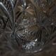 Large vintage pressed glass vase, an impressive and very decorative piece.