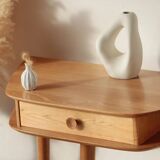 Solid oak tripod console table – vintage & restored