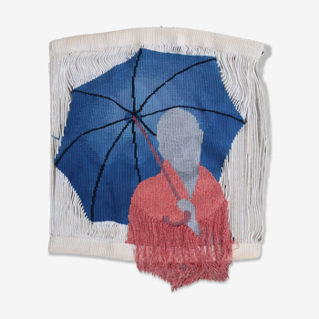 French tapestry Venke Sletbakk "Le Parapluie" 1970