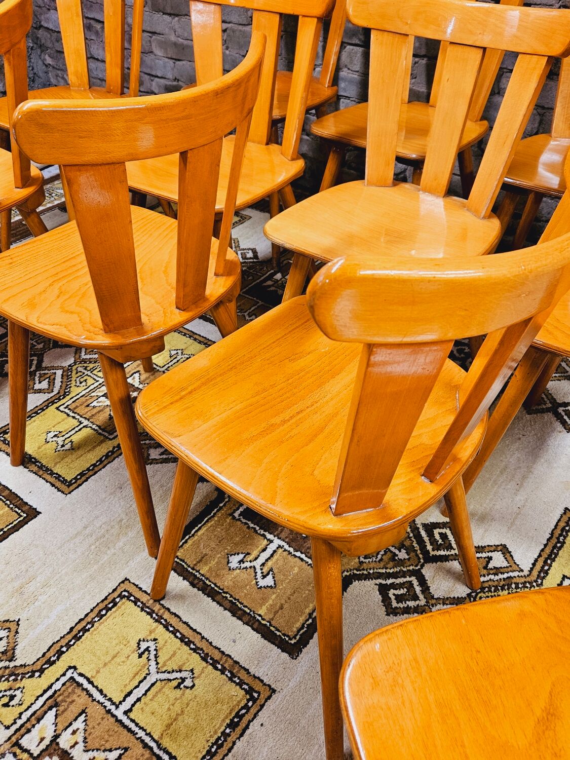Set of 12 vintage bistro chairs