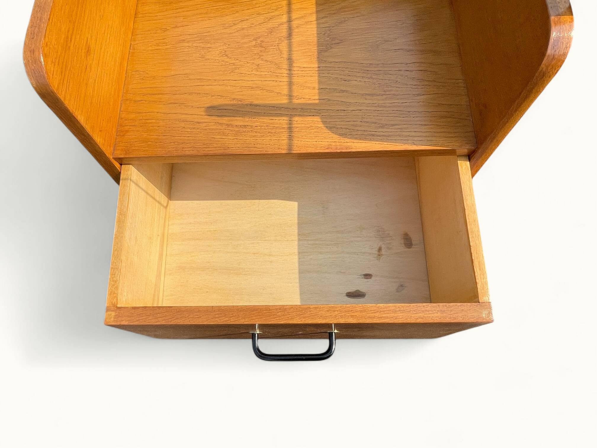 Modernist office – Azzano Frères – designed by Jacques Hitier – Oak, glass and felt