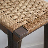 Tabouret bois et corde