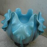 Ceramic cachepot vase by delfin massier circa 1890