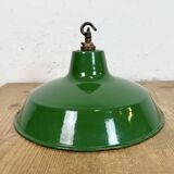 Industrial Green Enamel Factory Pendant Lamp from Revo, 1950s