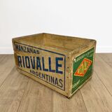 Wooden fruit transport box Argentina 1958