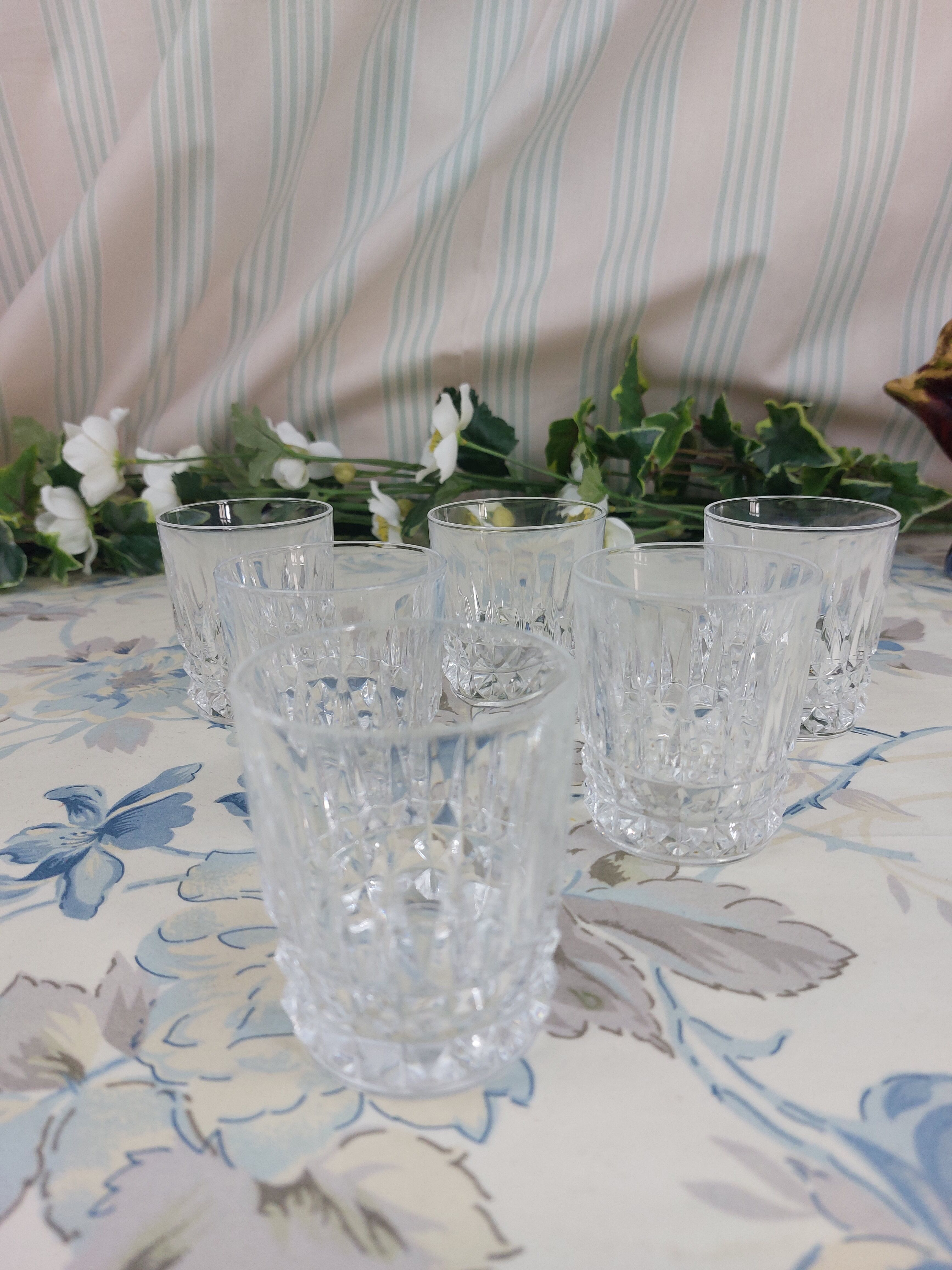 Set de 6 verres en cristal