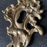 Paire d'entrées de serrure en bronze de style rocaille, 19e siècle