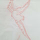 Old embroidered flat sheet for cradle