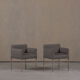 Chaises Ligne Roset en tissu gris, France années 2000, ensemble de 2.