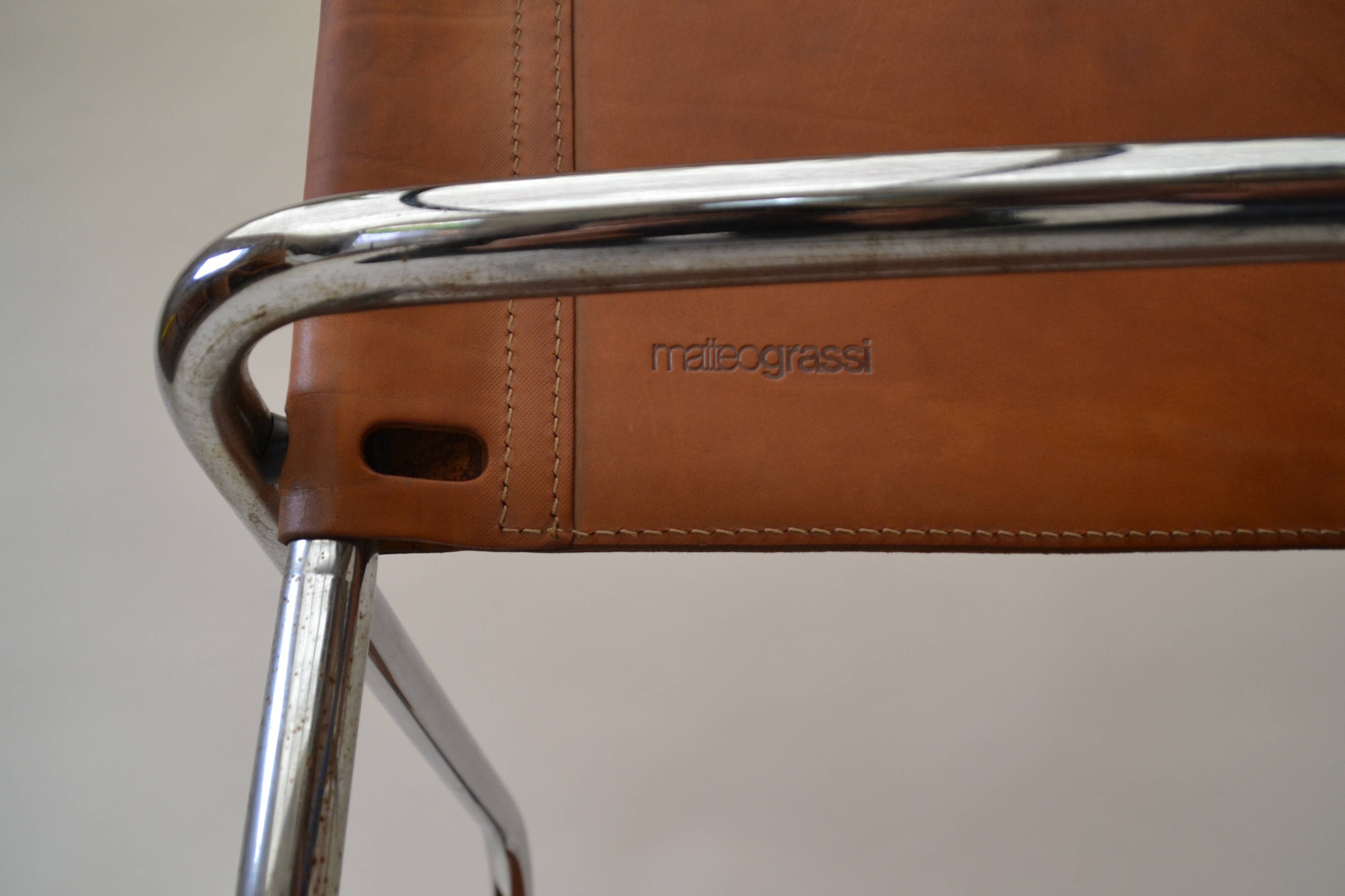 Paire de fauteuils “MG5” d’après Marcel Breuer édition Matteo Grassi, des années 70