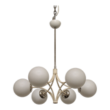 Space age chandelier with 6 lights of the 50s/60s