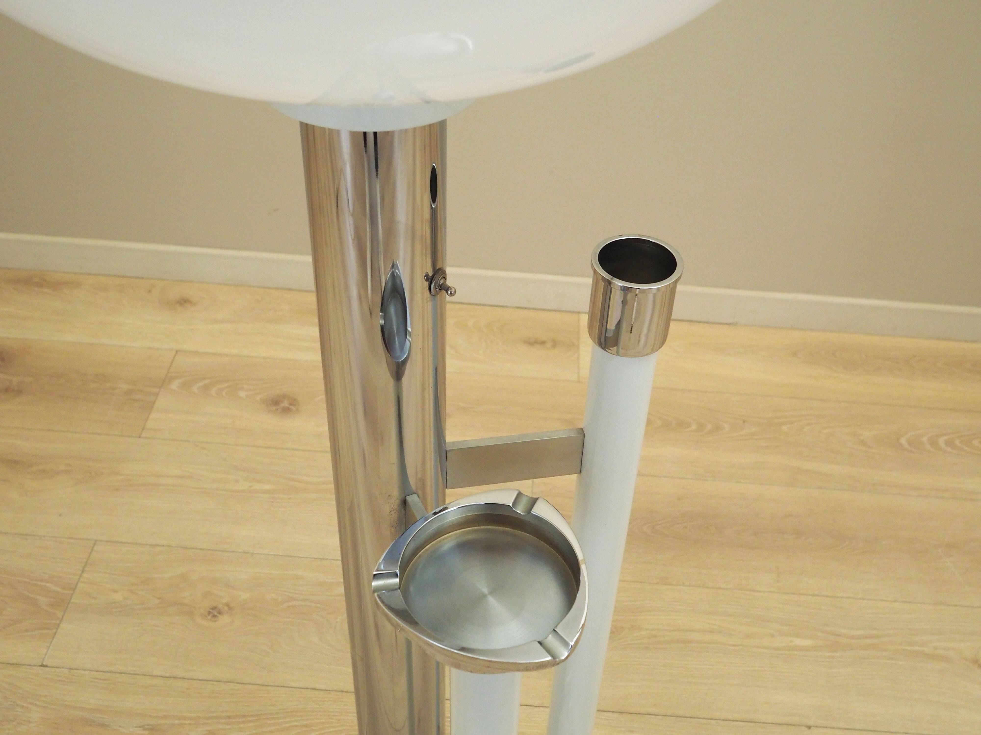 Floor lamp with ashtray, Space Age design, 1960s, production: Italy