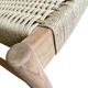Chaise en bois massif avec assise tressée