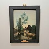Tableau impressionniste, huile sur bois signée - école du Nord