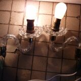 Pair of cup mirror sconces, Murano, vintage, 1940s