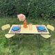 Yellow Formica table and chairs