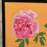 Peinture en gouache pivoines