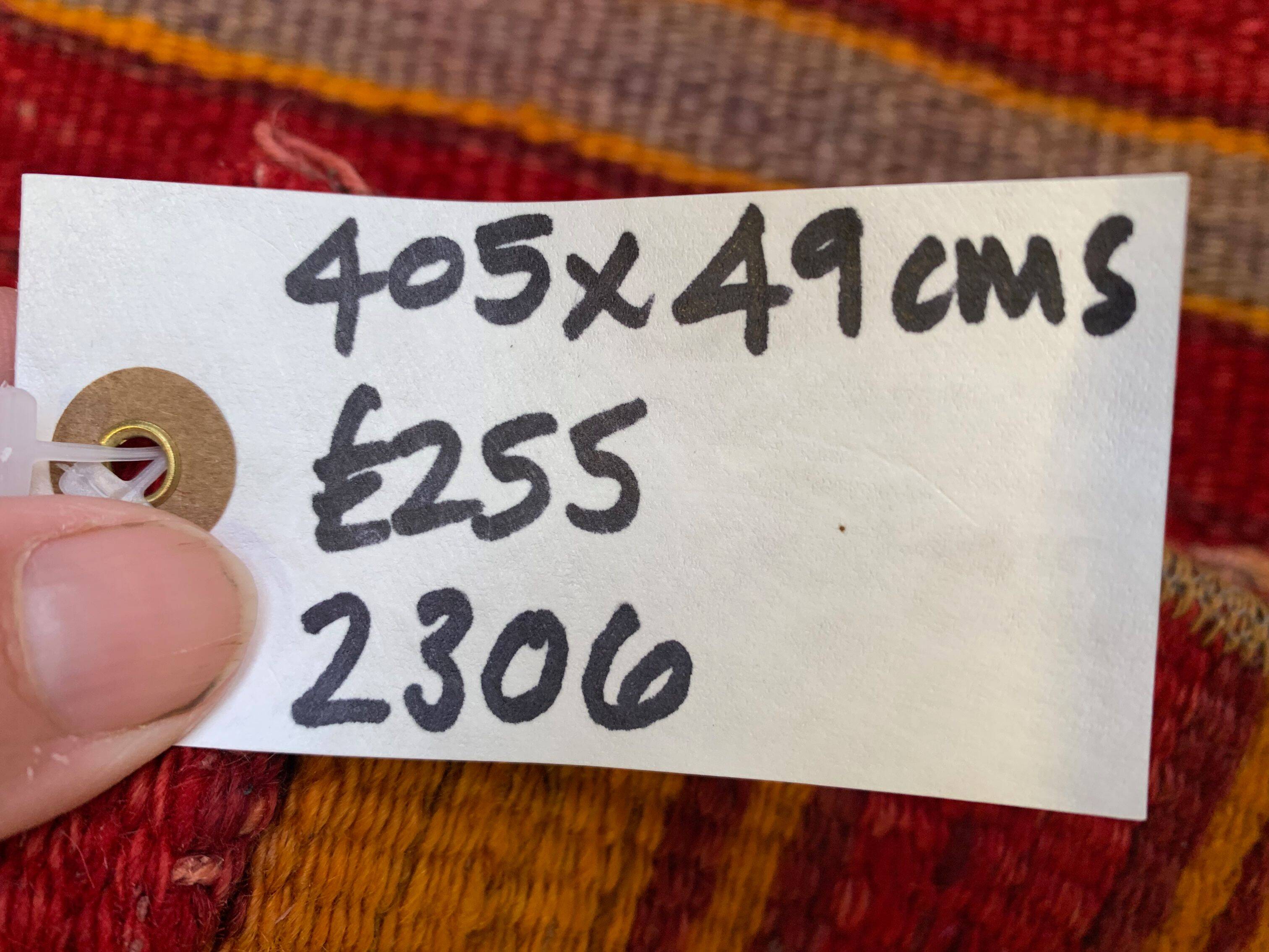 Old Turkish narrow Kilim Runner 405x49 cm shabby chic, vintage kelim