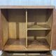 1950s English sideboard with drawers, Art Deco style, in walnut burl.