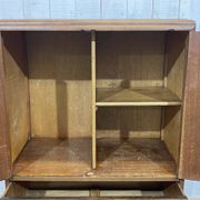 1950s English sideboard with drawers, Art Deco style, in walnut burl.