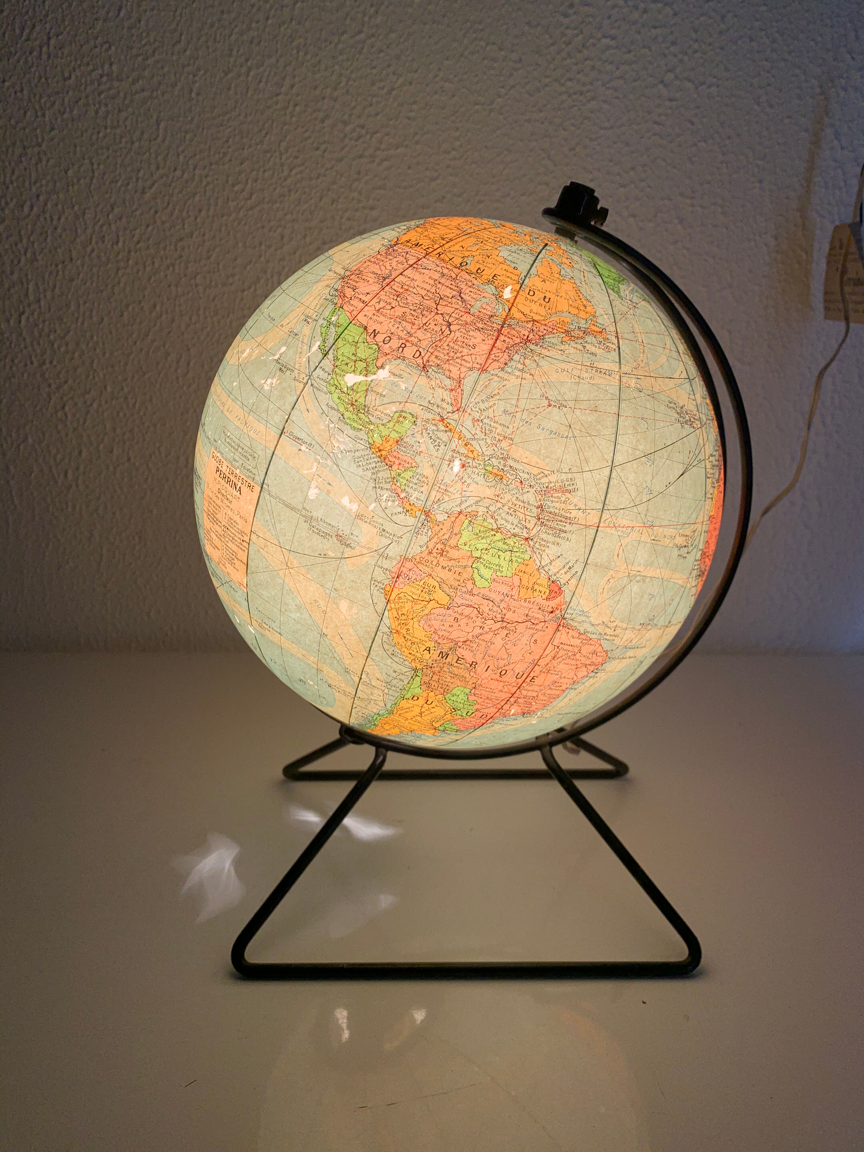 Vintage Globe 1960 Perrina glass - 30 cm