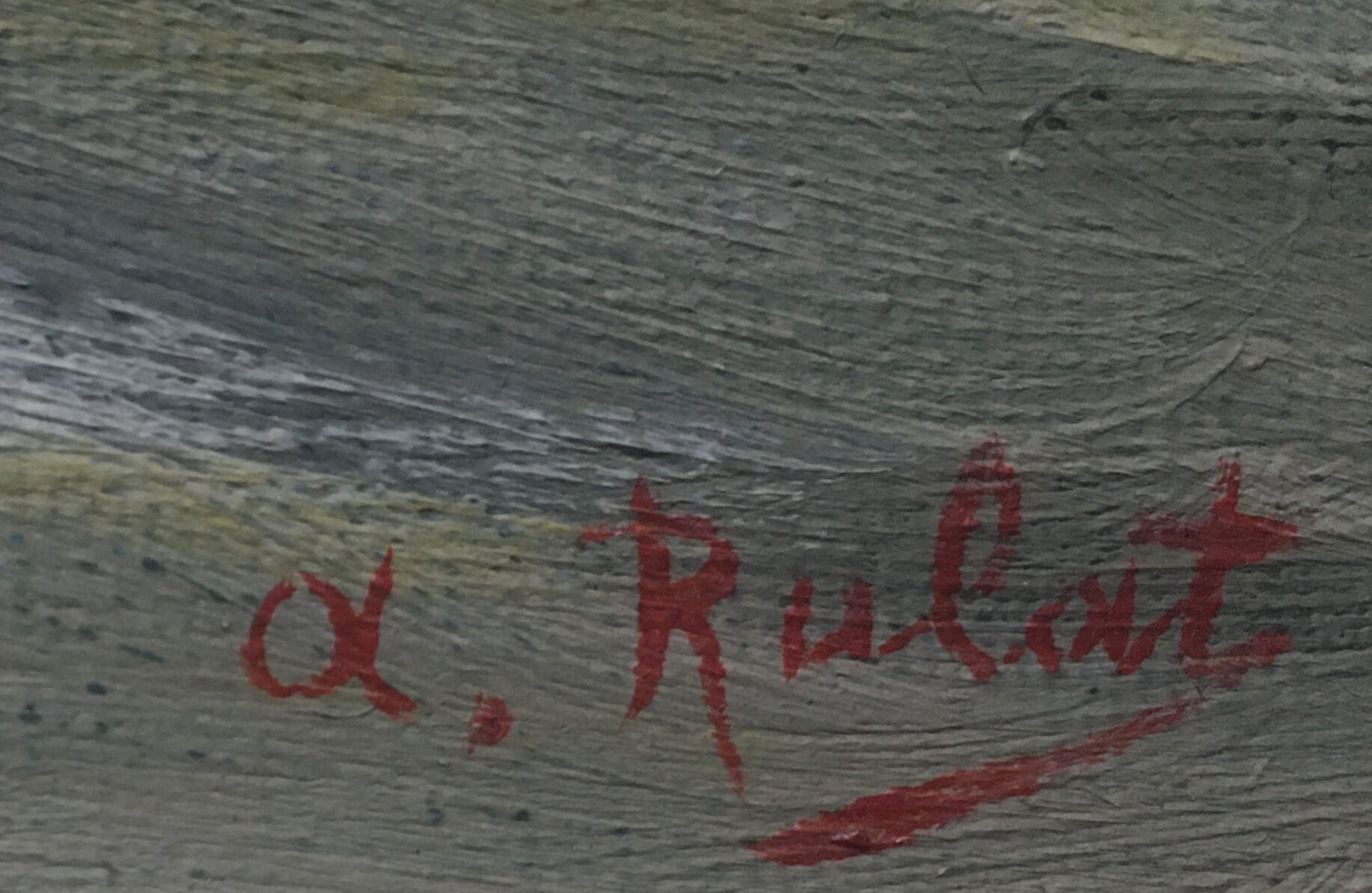 Painting "flower vase" circa 1950 HSP signed (to be deciphered) with frame